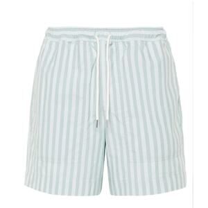 Maison Kitsune Mens Blue Striped Shorts Size L MSRP $419
